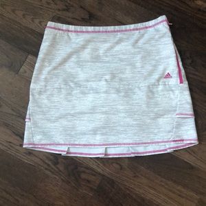Adidas Climacool Skort- Grey & White w/ hot pink accents- Back pleating